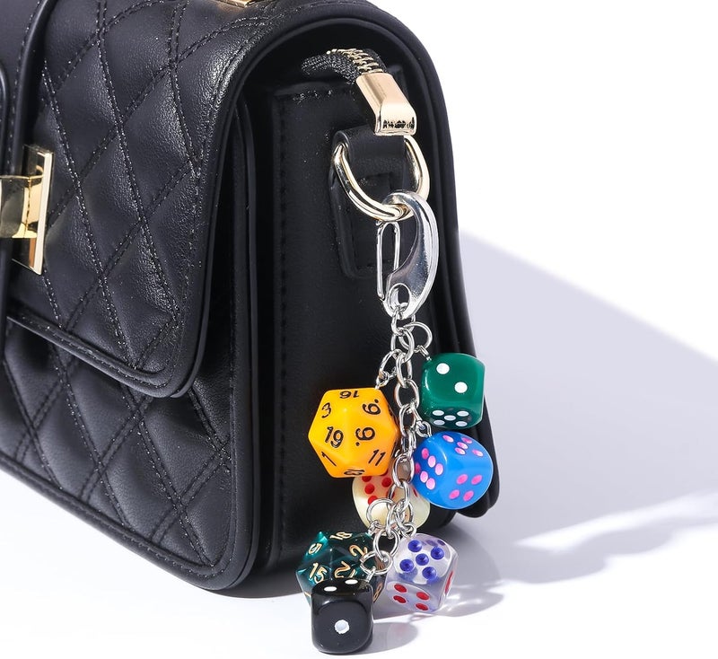 SORGERLY 8 Ball Dice Charm Keychain - Cute Bag Purse Handbag Accessories - Y2K Aesthetic Key Chain for Women Men - Image 3